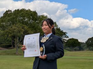 ゴルフ部 奈良県高等学校ゴルフ秋季大会 第1位