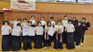 なぎなた部 第21回全国選抜大会奈良県予選兼新人大会 団体・個人1位