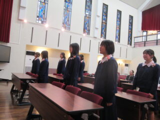 第41回 中学校卒業証書授与式（NZ留学生徒）